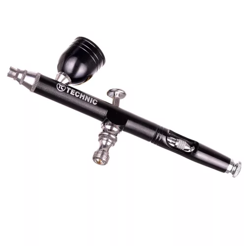 Airbrush Profesional pentru Modelare 0,3 mm TC Technic B-130 Acțiune Dublă Negru Mini