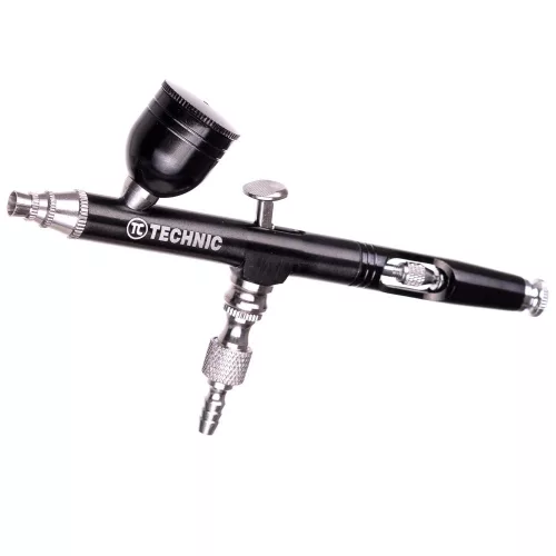 Airbrush Profesional pentru Modelare 0,3 mm TC Technic B-130 Acțiune Dublă Negru Mini