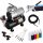 Set Aerograf Profesional cu Compresor, Pulverizator, Furtun, Vopsele și Suport Fengda AS-186 + Fengda BD-130