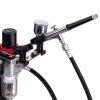 Set Aerograf Profesional cu Compresor, Pulverizator, Furtun, Vopsele și Suport Fengda AS-186 + Fengda BD-130