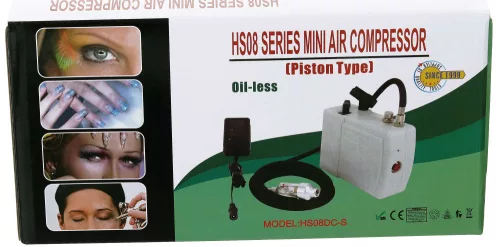 Set Mini Aerograf cu Compresor TC Technic HS08AC-SKF, Furtun și Filtru