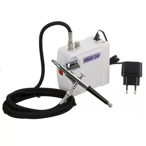 Set Mini Aerograf cu Compresor TC Technic HS08AC-SKF, Furtun și Filtru