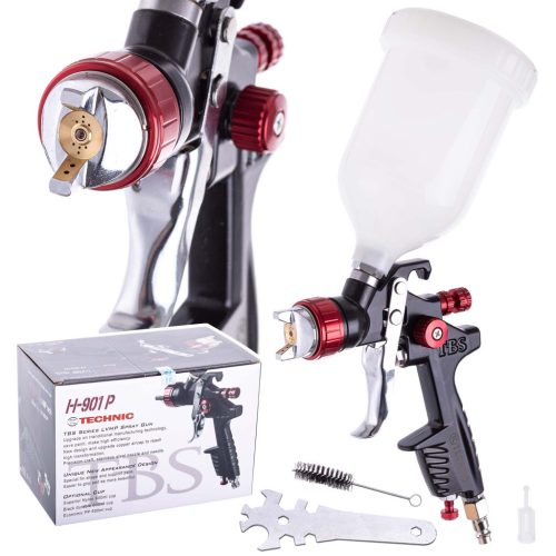 Pistol de Vopsit Profesional LVLP Technic H-901P cu Duza de 2,0 mm pentru Presiune de 2-2,3 Bar, Capacitate de 600 ml