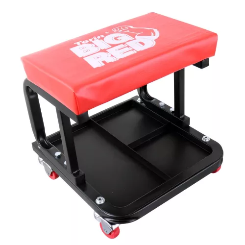 Scaun de Atelier cu Suport pentru Unelte și Roți cu Rulmenți cu Bilă Big Red TR6100A