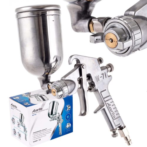 Pistol de Pulverizare Economic cu Rezervor Lateral Auarita W-71G, Duza 1,3 mm, Prelucrat CNC