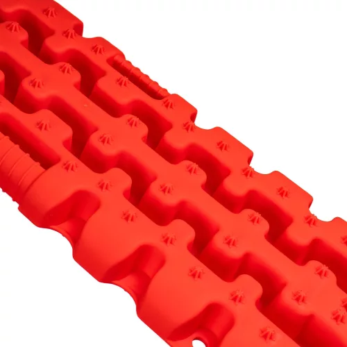Set 2 Bucăți Capcană de Nisip pentru Off-Road 4x4, Utilizabil în Noroi și Zăpadă, Capacitate 10T, Tehnic TS503, Roșu