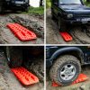 Set 2 Bucăți Capcană de Nisip pentru Off-Road 4x4, Utilizabil în Noroi și Zăpadă, Capacitate 10T, Tehnic TS503, Roșu