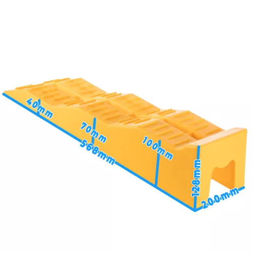 Set de 2 Rampi de Nivelare pentru Rulote și Autorulote Technic TS570KIT, 5 Tone Capacitate, 128 mm Înălțime Maximă