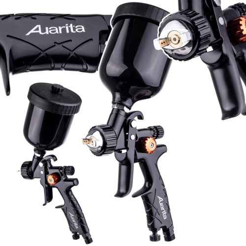 Pistol de Vopsit Mini Pulverizare cu Volum Scăzut de Aer sub Presiune Auarita Lion Light 1,0 mm (250 ml)