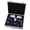 Set Pistol de Vopsit cu 3 Pistoale, Furtunuri de 0.8, 1.4, 1.7 mm, în Geantă de Aluminiu SICOPRO AL827-2000P HVLP