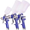 Set Pistol de Vopsit cu 3 Pistoale, Furtunuri de 0.8, 1.4, 1.7 mm, în Geantă de Aluminiu SICOPRO AL827-2000P HVLP