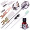Set Pistol de Vopsit HVLP în Valiză de Plastic cu 2 Pistoale Sicopro PL827-2000P, Furtunuri de 0,8 mm, 1,4 mm și 1,7 mm