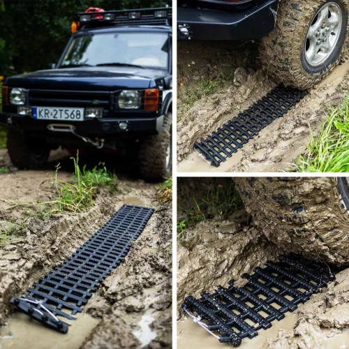 Rampă pliabilă pentru depășirea obstacolelor de nisip, noroi și zăpadă, pentru vehicule off-road 4x4, TC Technic TS501-150