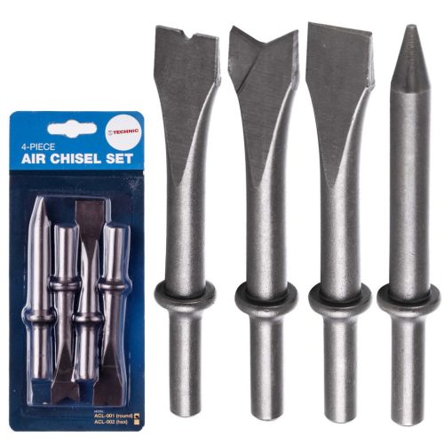 Set de Dălți cu Prindere Rotundă pentru Mașini Pneumatice de Dăltuit, 125 mm, TC Technic ACL-001