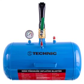   Rezervor de Aer Comprimat pentru Umflat Anvelope - TC Technic, 40 Litri, Supapă de Siguranță, Manometru