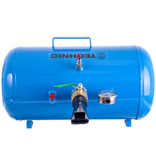 Rezervor de Aer Comprimat pentru Umflat Anvelope - TC Technic, 40 Litri, Supapă de Siguranță, Manometru