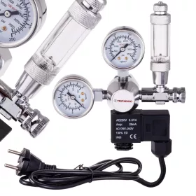   Reductor Dioxid de Carbon cu Supapă Magnetică și Contor de Bule pentru Acvarii (230V) TC Technic TC-T-BBL