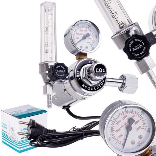 Regulator Dioxid de Carbon/Argon cu Rotametru și Sistem de Încălzire Antigel TC Technic
