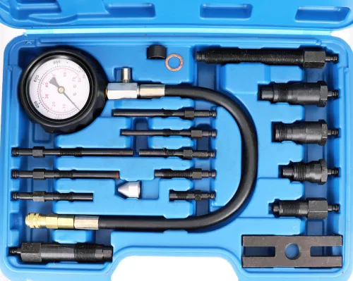 Set de Testare Compresie și Presiune pentru Motoare Diesel cu Valiză din Plastic, 17 Piese - TC Technic G1011