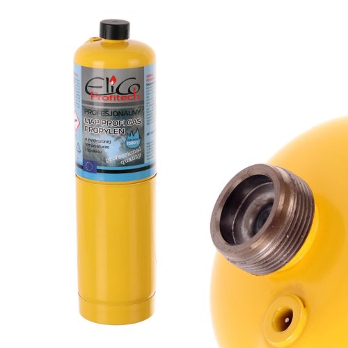 Gaz Profesional ElicoProfitech MAPP 2300°C, Propilenă, Compatibil cu Arzătoare 1" 400G