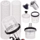Set 50 de Pahare PPS FPS cu Capacitate de 200 ml, 125 microni - Sistem de Amestecare a Vopselei cu Adaptor Inclus
