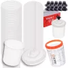 Set de 50 de Pahare de Amestec de Vopsea de Unică Folosință, Sistem Sistemul de Preparare a Vopselelor cu Filtru (650 ml)