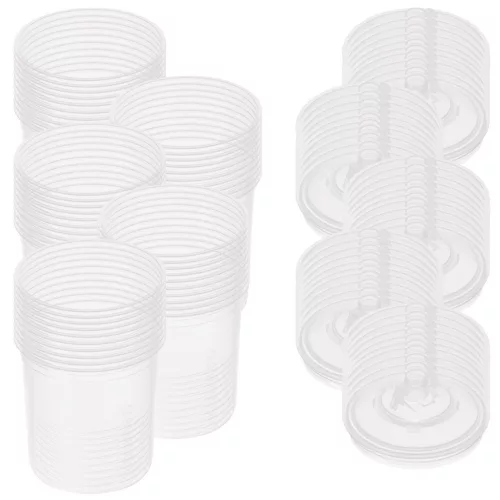 Set de 50 de Pahare de Amestec de Vopsea de Unică Folosință, Sistem Sistemul de Preparare a Vopselelor cu Filtru (650 ml)