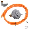 Reductor de Presiune pentru Sticle de Gaz Propan-Butan cu Conexiune Scurtă Filetată de 3/8", Furtun de Gaz de 2 Metri