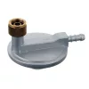 Reductor de Presiune pentru Sticle de Gaz Propan-Butan cu Conexiune Scurtă Filetată de 3/8", Furtun de Gaz de 2 Metri