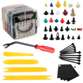   Set Universal de 1240 de Cleme și Extractoare pentru Tapițerie TC TEhnic - Compatibil cu Majoritatea Mărcilor, Cleme Universale din Plastic, 5 Extractoare incluse