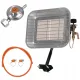 Încălzitor cu Gaz pentru Butelie de Propan Sun, Putere Reglabilă 3-4,5 kW, Gazon 37 mbar, Furtun 70 cm