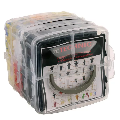 Set Universal de 1240 de Cleme și Extractoare pentru Tapițerie TC TEhnic - Compatibil cu Majoritatea Mărcilor, Cleme Universale din Plastic, 5 Extractoare incluse
