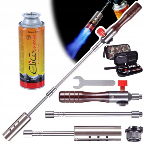 Arzător cu Gaz Demontabil cu Mâner din Lemn și Husă de Pânză + 1 Cartuș Gaz EliCo 220g TC Technic UP309-1_60220