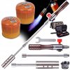 Set arzător cu gaz demontabil, mâner din lemn, husă din țesătură și 2 cartușe de gaz EliCo 300g 7/16" TC Technic UP309-2_65300