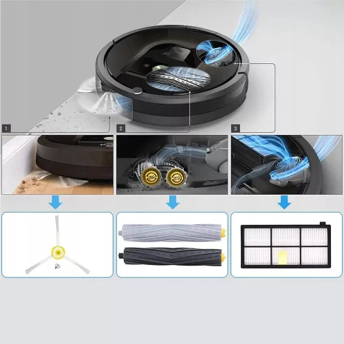 Set de Reînnoire iRobot Roomba (perie + filtru HEPA) Compatibil cu Seria 800, 900, 980
