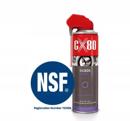 Spray Siliconic CX-80 500ml - Îngrijire Gume și Garnituri, Potrivit pentru Întreținerea Centurilor de Siguranță (Certificat PZH)