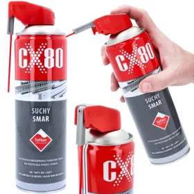   Lubrifiant Teflonat PTFE CX-80 Uscat, 500 ml Duo Spray - Protecție Maximă Împotriva Frecării Excesive