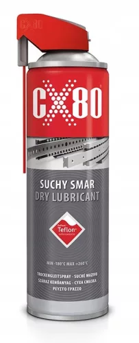 Lubrifiant Teflonat PTFE CX-80 Uscat, 500 ml Duo Spray - Protecție Maximă Împotriva Frecării Excesive