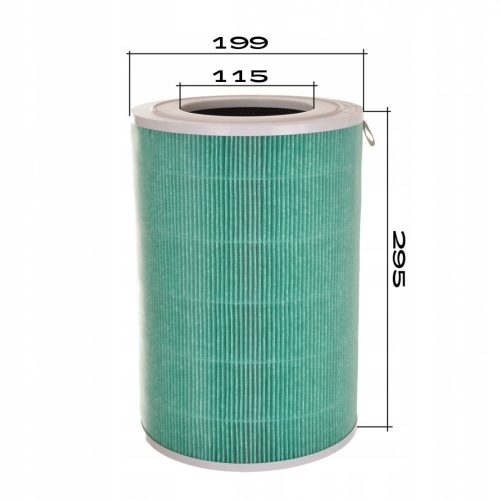 Filtru Antismog Compatibil cu Xiaomi Mi Air Purifier 2S UE, 2, 2H, 3, 3H, Pro, MAX, cu RFID, 2 în 1