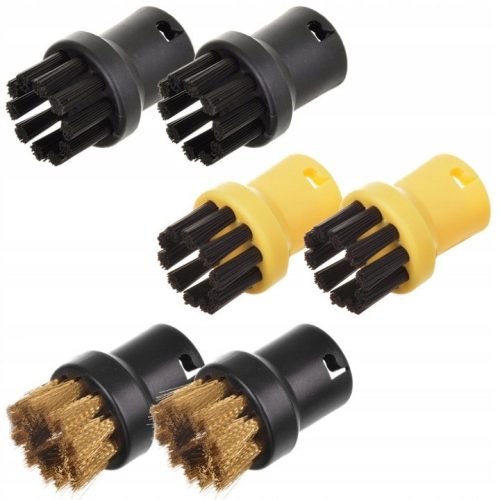 Set de Perii Compatibile Karcher SC 1-5, 6 Bucăți, 4 Perii Plastic, 2 Perii Alamă
