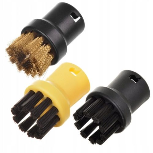 Set de 3 Perii Rotunde pentru Curățare cu Aburi Karcher SC - Compatibil cu Seria SC 1-5