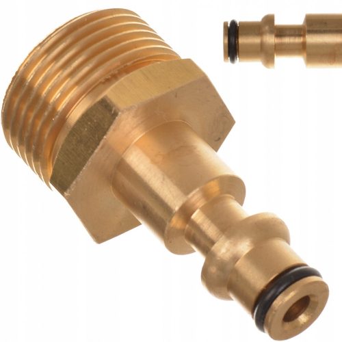 Adaptor de Conectare Furtun Lavor Click - Filet Exterior M22 x 1,5 mm, Tija 14 mm, Alamă, pentru Seria de Uz Casnic