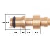 Adaptor de Conectare Furtun Lavor Click - Filet Exterior M22 x 1,5 mm, Tija 14 mm, Alamă, pentru Seria de Uz Casnic