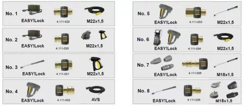 Adaptor Kärcher Easy!Lock 3, Presiune Maximă 300 bar, Conexiune M22x1,5 mm pentru Lance
