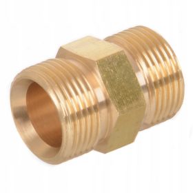   Adaptor furtun înaltă presiune M22-M22x1,5 din alamă pentru prelungire furtun, compatibil Lavor Black&Decker