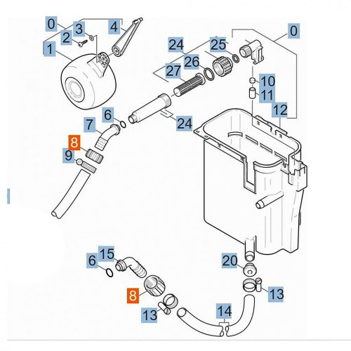 Piuliță de Fixare Supapă Plutitoare Karcher - Compatibilă cu Seria HDS, Diametru Interior 24,8 mm