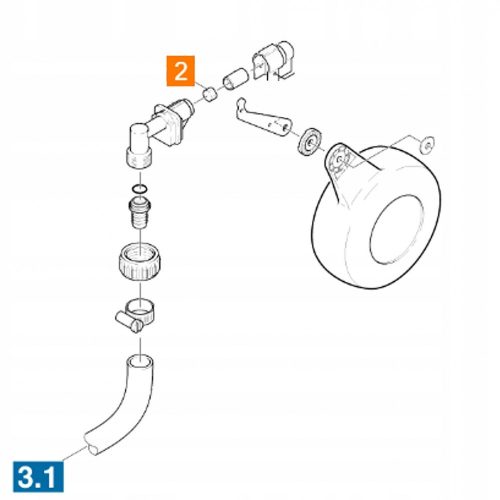 Supapă de Reflux cu Garnitură Plană pentru Modelele Kärcher HDS - 12 mm x 6,9 mm