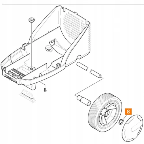 Protector Ax Motor Kärcher HDS - 28,2 mm x 15,3 mm x 2,4 mm, Cod Catalog 6.343-168.0
