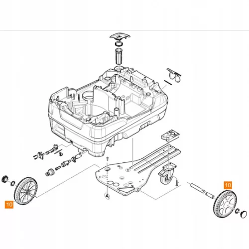 Roată Originală Kärcher cu Diametru de 245 mm - Compatibilă cu Modelele HDS și HD