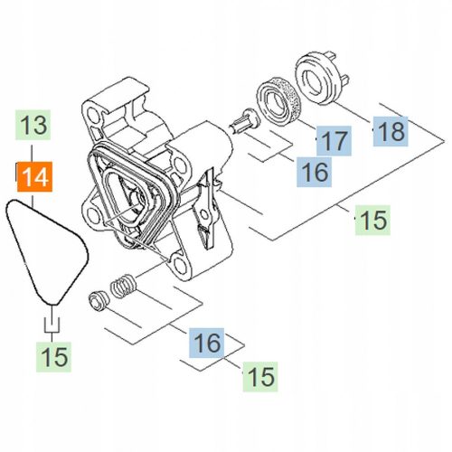Garnitură Triunghiulară Originală Karcher pentru Cap de Pompare din Aluminiu (9.081-424.0)